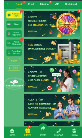 mj77 game app interface.