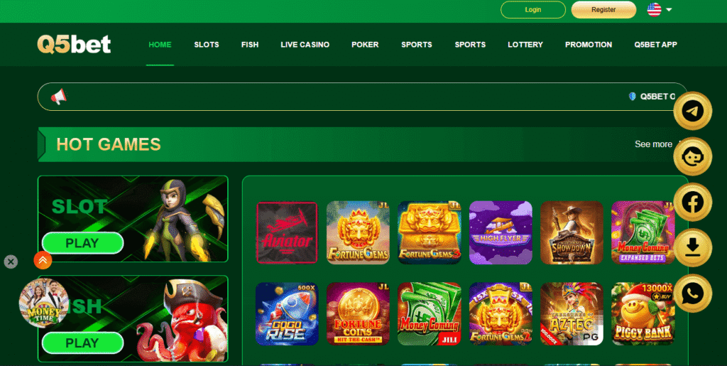 Q5 BET game ui