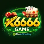 K666 Game official logo with green casino theme, golden 666 design, slot machine, dice, playing cards