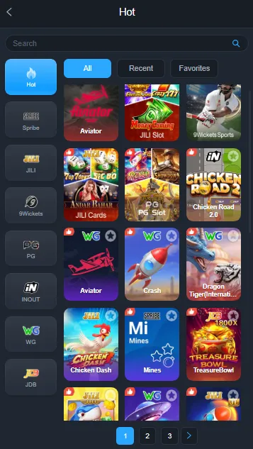R789 Game home screen showing hot games section including Aviator, JILI Slot, PG Slot and live casino games in Pakistan